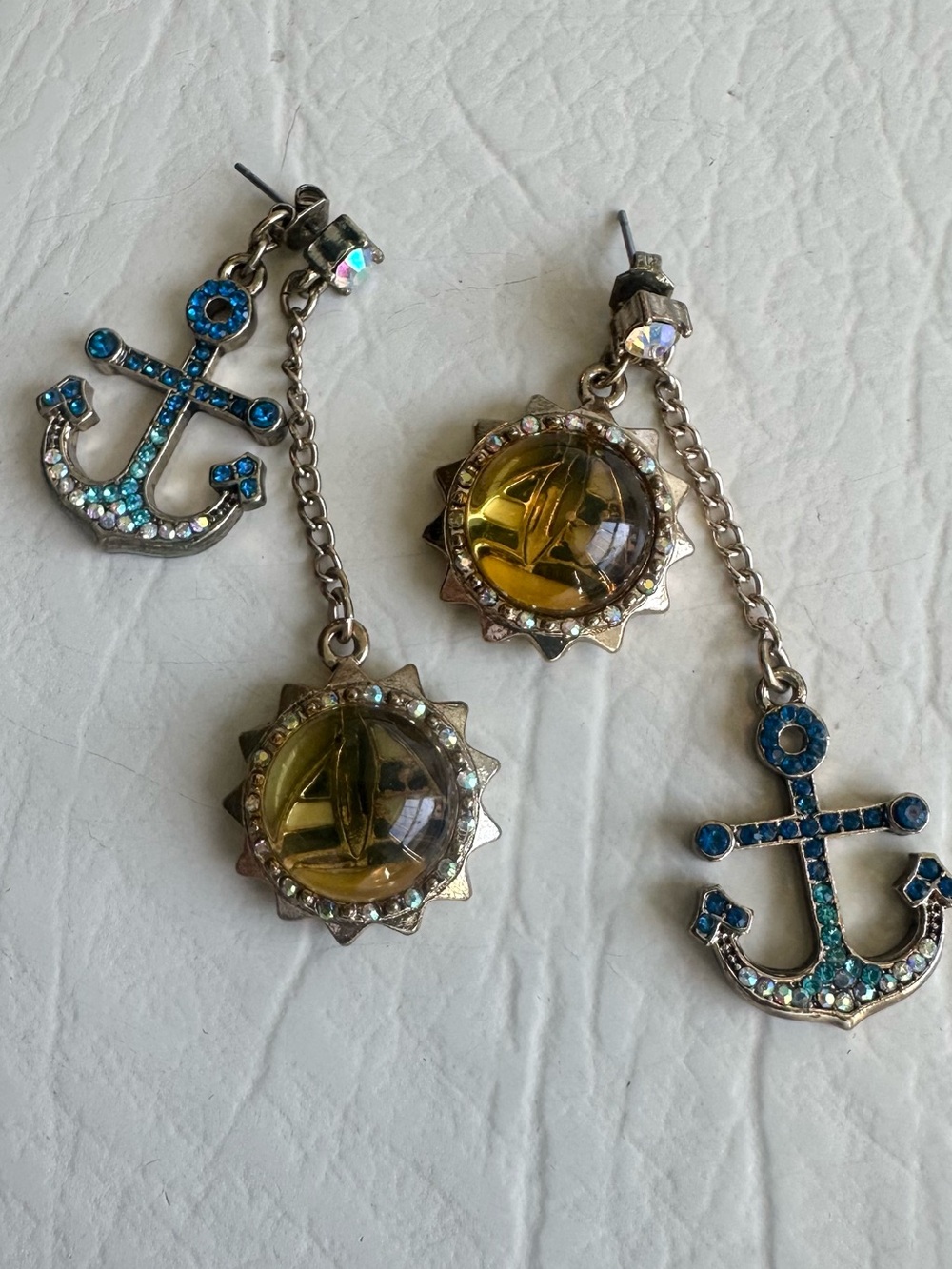 BETSEY JOHNSON Ship Shape Collection Nautical Dangle Earrings